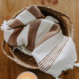 Turkish Hand Towel - Neutral Stripes